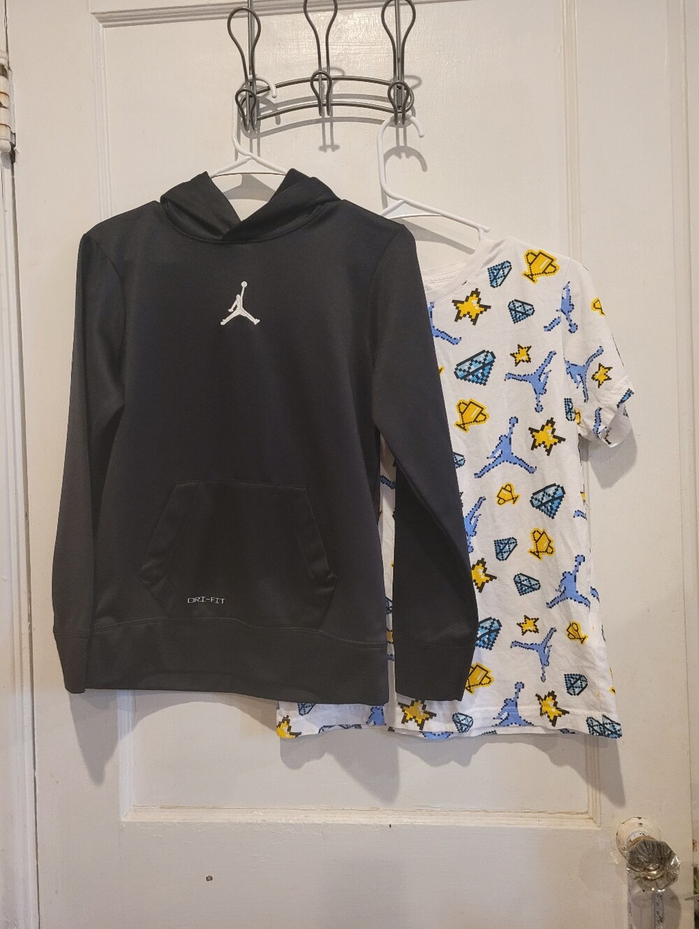 Boys Size Large Air Jordan Jumpman Dri Fit Hoodie And T Shirt Combo Like New